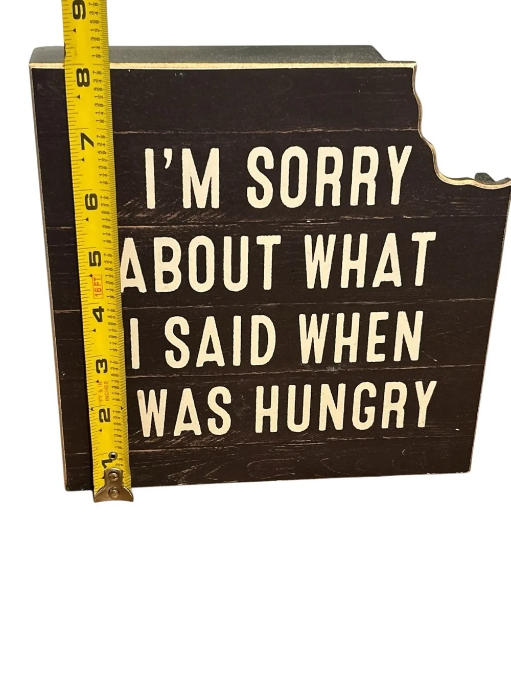 I'm Sorry About What I Said When I Was Hungry — Black Decorative Wall Sign